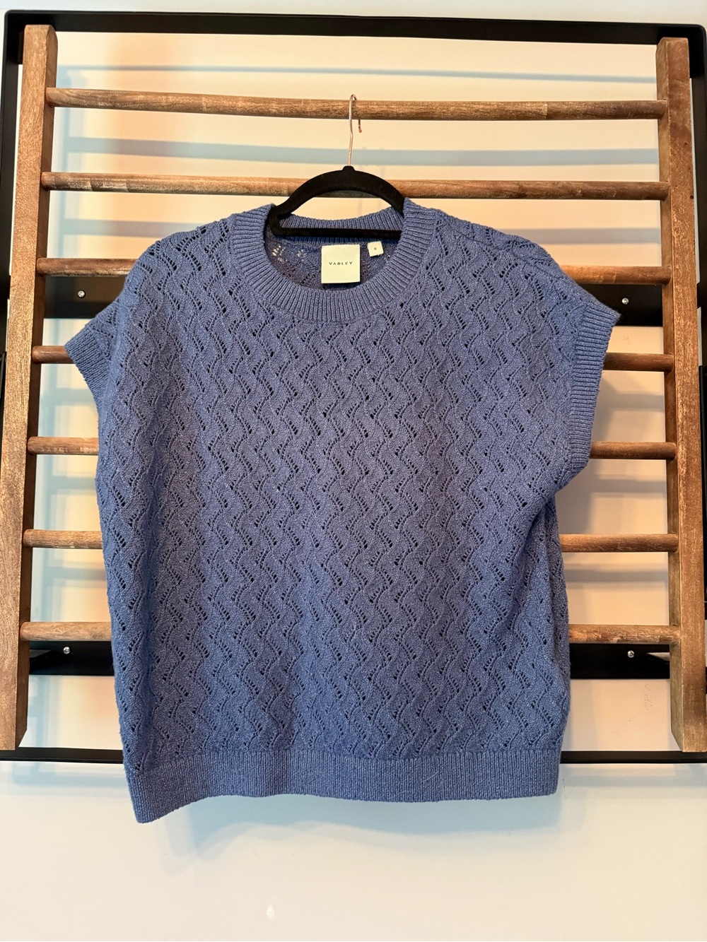 Varley Crewneck Knit Top - Bijou Blue